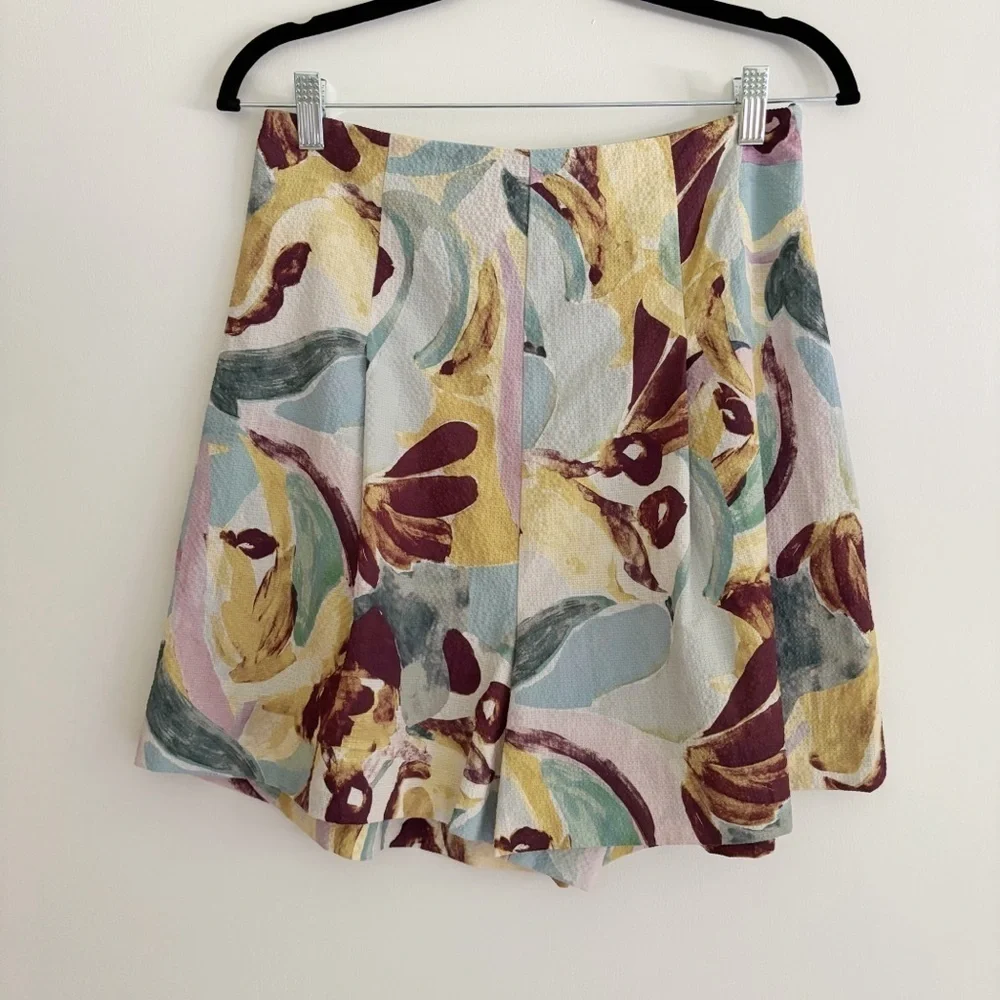 Ted Baker Bithana Set Tie Front Balloon Sleeve Blouse + Shorts Size 2 US 6 - Picture 8 of 10